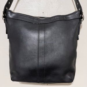 Coach Black Leather Vintage Shoulder Bag